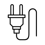 Small icon for plug-in heated towel racks.