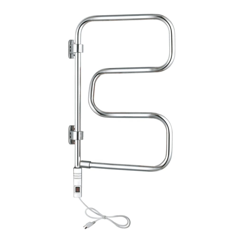 A transparent image of Elements heated towel rack with four bars.