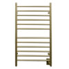 Radiant Large Plug-in & Hardwired Combo Straight 12 Bar Towel Warmer in Satin Brass