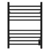 Radiant Square Plug-in & Hardwired Combo 10 Bar Towel Warmer in Matte Black