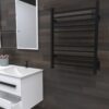 Radiant Square Plug-in & Hardwired Combo 10 Bar Towel Warmer in Matte Black - Image 3