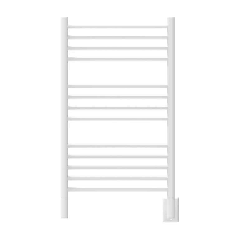 Jeeves Model C Straight 13 Bar Hardwired Towel Warmer in White Heated