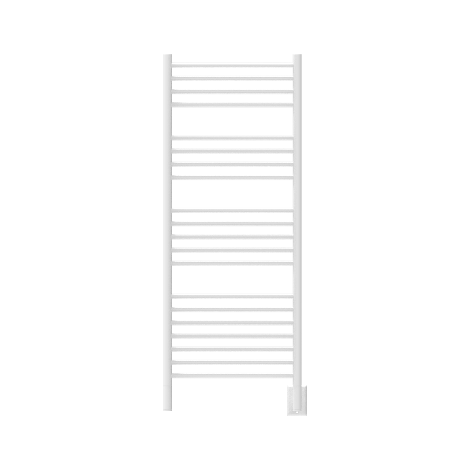 Jeeves Model D Curved 20 Bar Hardwired Towel Warmer in White - Heated ...