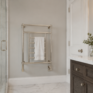 Traditional Model T-2536 8 Bar Hardwired Heated Towel Rack in Polished Nickel